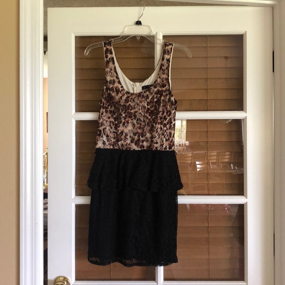 Short cheetah print dress